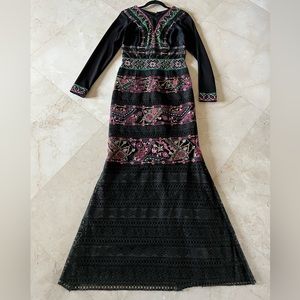 Tadashi Shoji A-line black gown